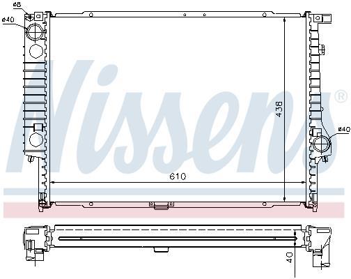 Radiateur moteur (Radiateur de refroidissement) NISSENS 60596A
