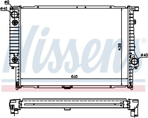 Radiateur moteur (Radiateur de refroidissement) NISSENS 60597A