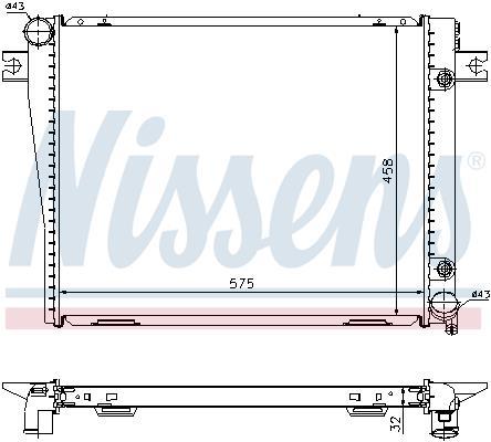 Radiateur moteur (Radiateur de refroidissement) NISSENS 60601A