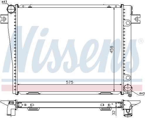Radiateur moteur (Radiateur de refroidissement) NISSENS 60602A