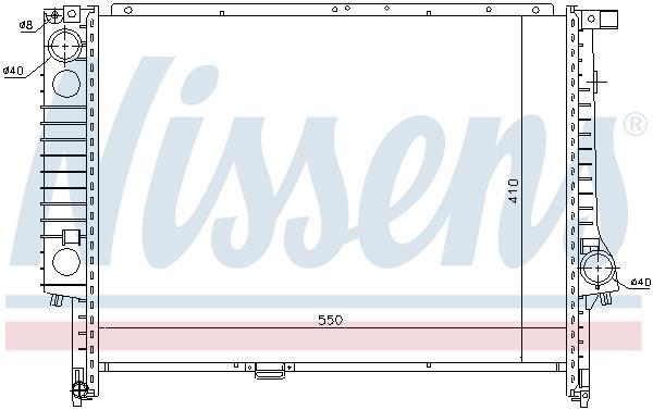 Radiateur moteur (Radiateur de refroidissement) NISSENS ref. 60605