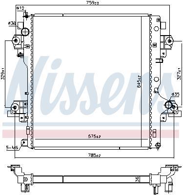 Radiador motor NISSENS ref. 606070