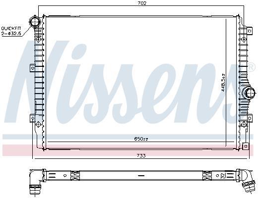Radiateur moteur (Radiateur de refroidissement) NISSENS ref. 606084