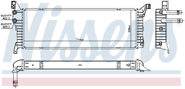 Radiateur moteur (Radiateur de refroidissement) NISSENS ref. 606087