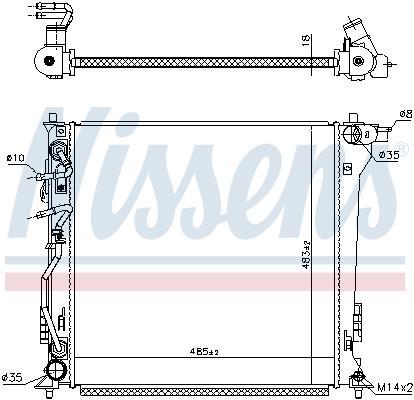 Radiateur moteur (Radiateur de refroidissement) NISSENS 606099