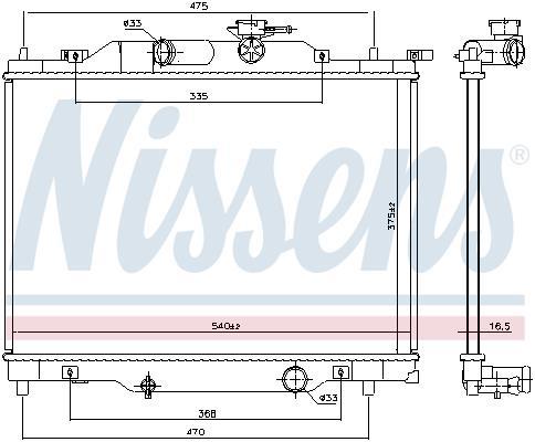 Radiador motor NISSENS 606110