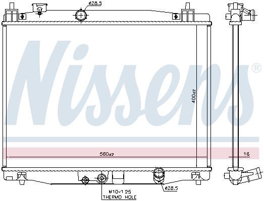 Radiateur moteur (Radiateur de refroidissement) NISSENS 606183