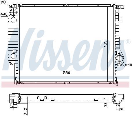 Radiateur moteur (Radiateur de refroidissement) NISSENS 60619A