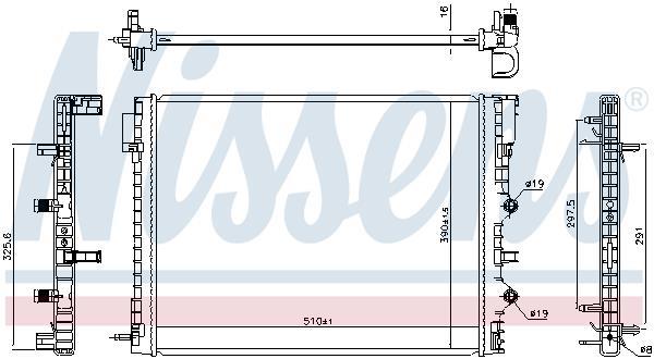 Radiateur basse température, intercooler NISSENS ref. 606217