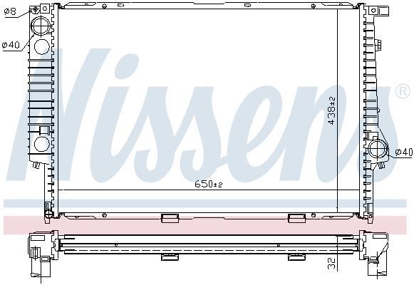 Radiador motor NISSENS 60622A