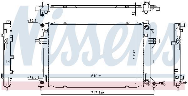 Radiateur moteur (Radiateur de refroidissement) NISSENS ref. 606263