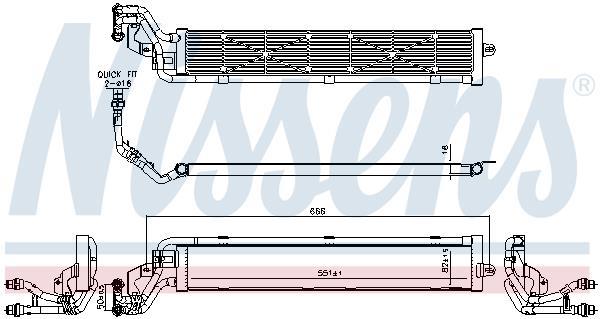 Radiateur, batterie de traction NISSENS ref. 606268