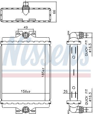 Radiador motor NISSENS ref. 606270