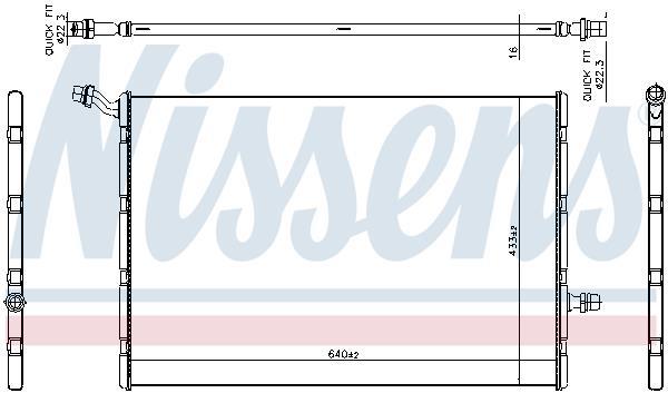 Radiateur basse température, intercooler NISSENS ref. 606292