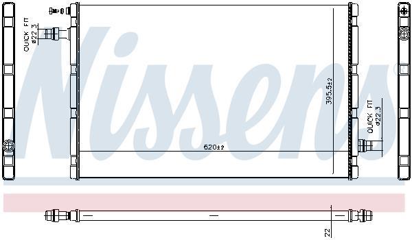 Radiateur moteur (Radiateur de refroidissement) NISSENS ref. 606327