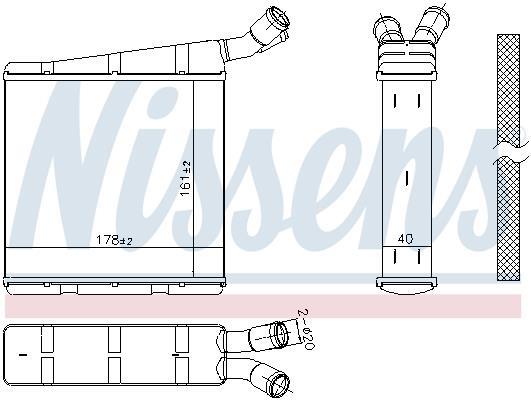 Radiateur moteur (Radiateur de refroidissement) NISSENS 606334