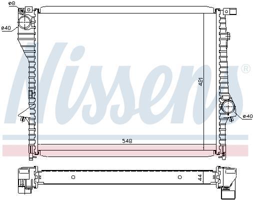 Radiateur moteur (Radiateur de refroidissement) NISSENS 60638