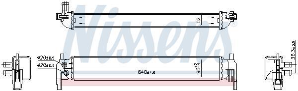 Radiador motor NISSENS ref. 606395