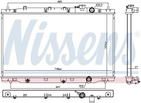Radiateur moteur (Radiateur de refroidissement) NISSENS 606443