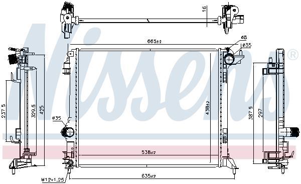 Radiateur moteur (Radiateur de refroidissement) NISSENS ref. 606472