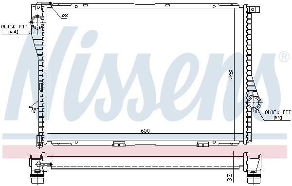 Radiateur moteur (Radiateur de refroidissement) NISSENS 60648A