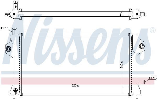 Radiateur moteur (Radiateur de refroidissement) NISSENS 606529