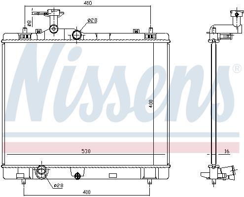 Radiador motor NISSENS 606551