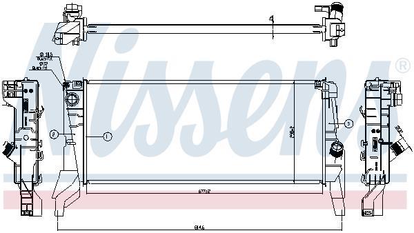 Radiateur moteur (Radiateur de refroidissement) NISSENS 606562