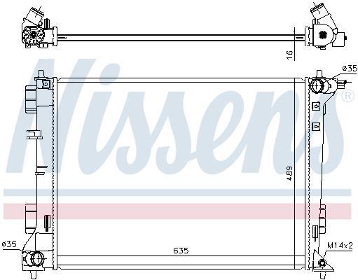 Radiateur moteur (Radiateur de refroidissement) NISSENS 606603