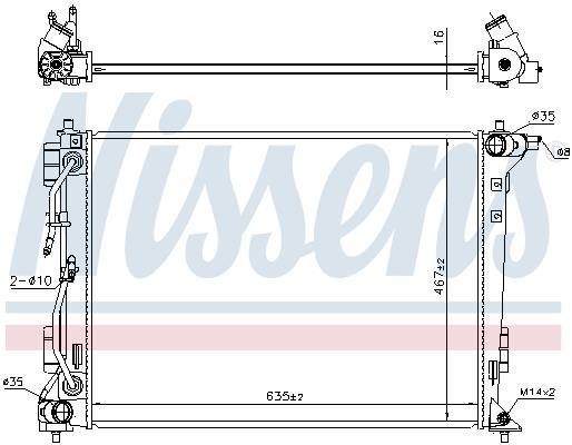 Radiateur moteur (Radiateur de refroidissement) NISSENS 606604