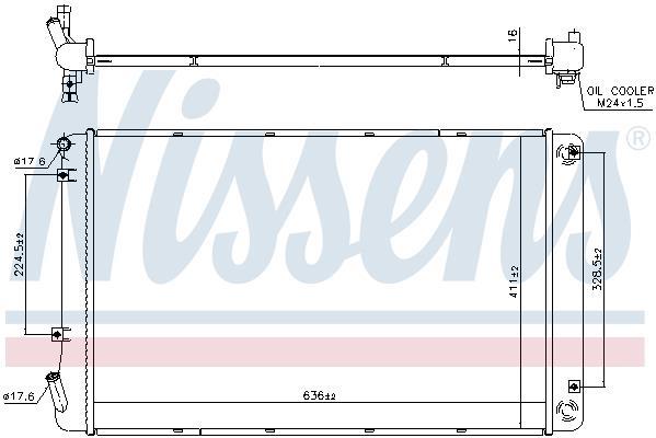 Radiateur, batterie de traction NISSENS ref. 606608