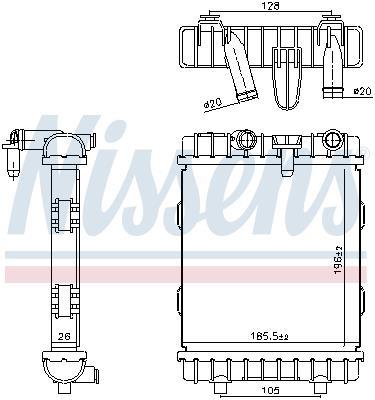 Radiador motor NISSENS 606641