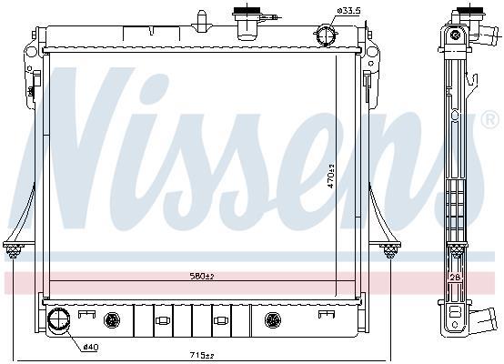 Radiador motor NISSENS 606649