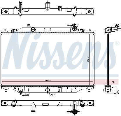 Radiador motor NISSENS 606698