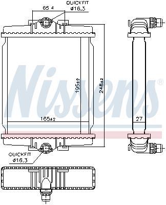 Radiador motor NISSENS 606863