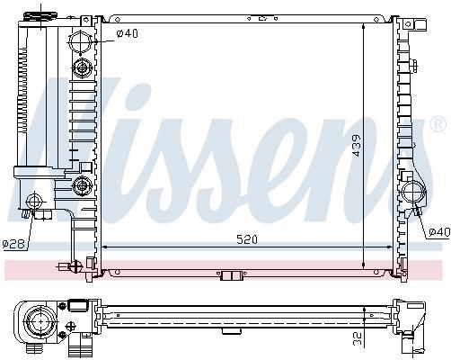 Radiador motor NISSENS 60709A