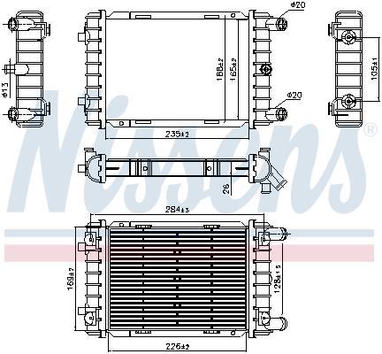 Radiador motor NISSENS 607112