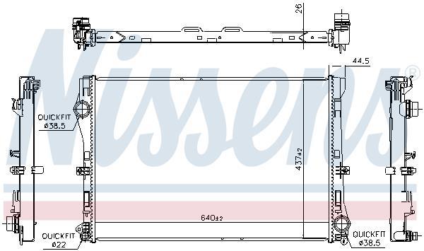 Radiateur moteur (Radiateur de refroidissement) NISSENS 607117
