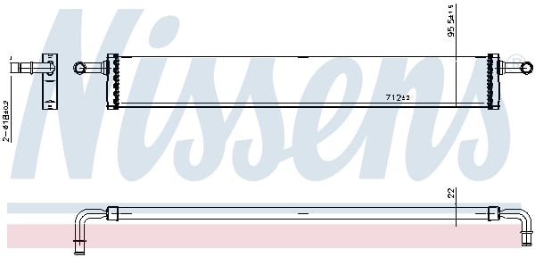 Radiateur basse température, intercooler NISSENS ref. 607142