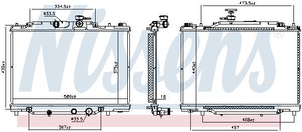 Radiador motor NISSENS ref. 607188