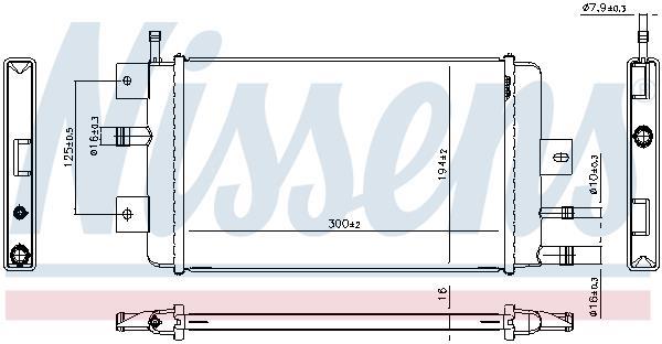 Radiateur moteur (Radiateur de refroidissement) NISSENS ref. 607222