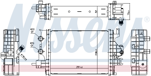 Radiateur moteur (Radiateur de refroidissement) NISSENS 607258