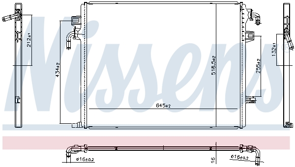 Radiateur moteur (Radiateur de refroidissement) NISSENS 607458