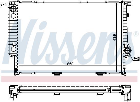 Radiateur moteur (Radiateur de refroidissement) NISSENS 60747A