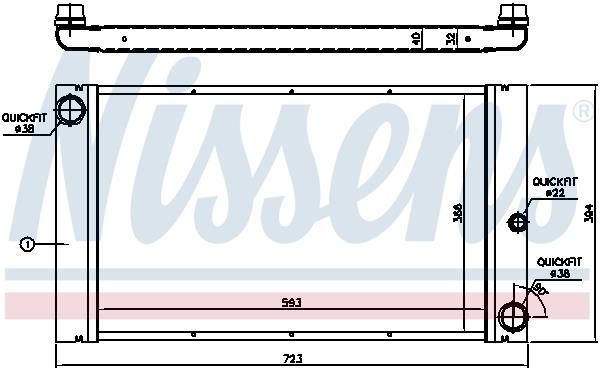 Radiateur moteur (Radiateur de refroidissement) NISSENS 60762
