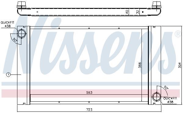 Radiateur moteur (Radiateur de refroidissement) NISSENS 60765