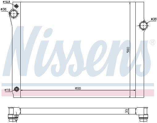 Radiador motor NISSENS 60768