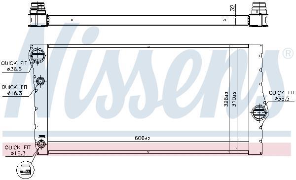Radiateur moteur (Radiateur de refroidissement) NISSENS ref. 60769