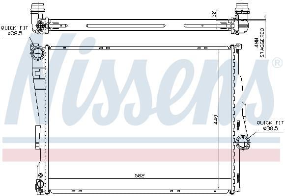 Radiateur moteur (Radiateur de refroidissement) NISSENS 60782A