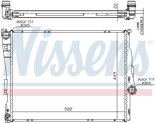 Radiateur moteur (Radiateur de refroidissement) NISSENS 60784A